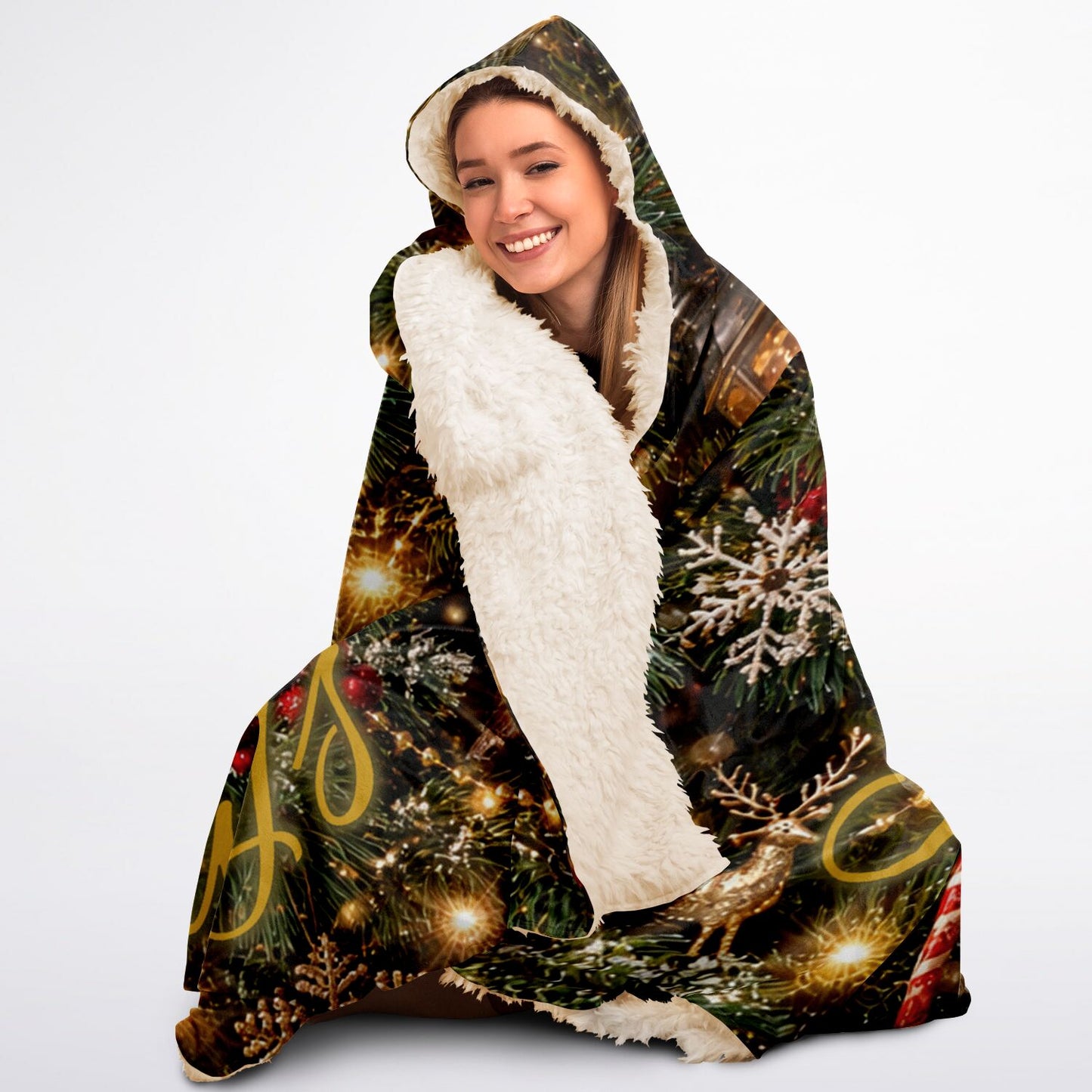 Happy Holidays - Hooded Blanket
