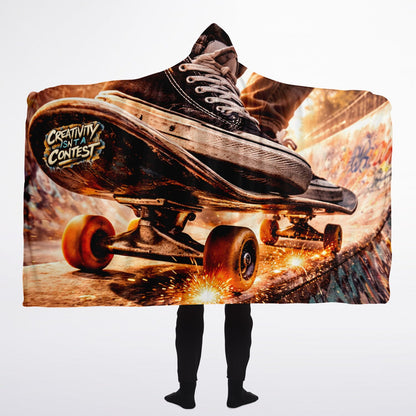 Creativity isn't a contest - Hooded Blanket