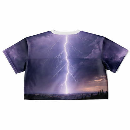 Electric Sky - Athletic Crop Top
