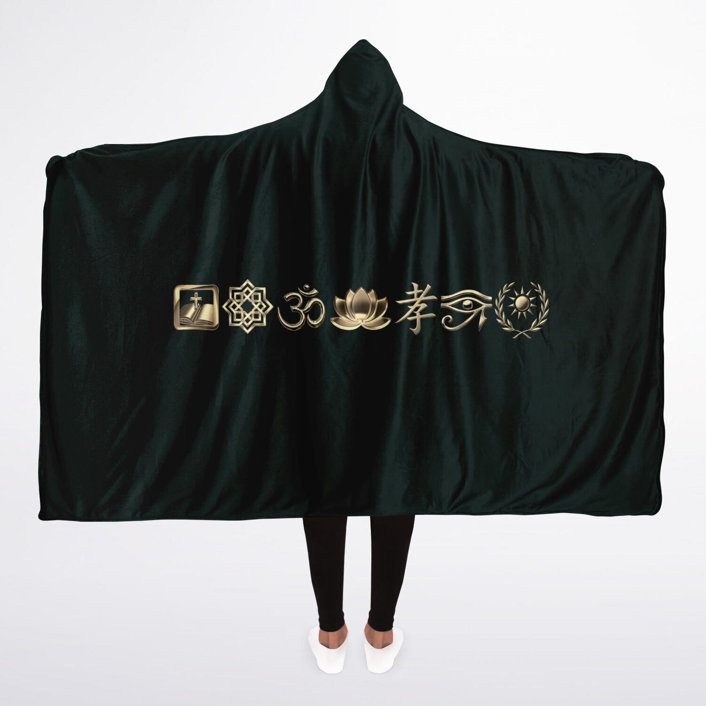 Ancient Wisdom - Hooded Blanket (green)