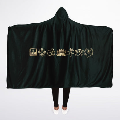 Ancient Wisdom - Hooded Blanket (green)