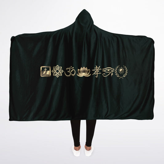 Ancient Wisdom - Hooded Blanket (green)