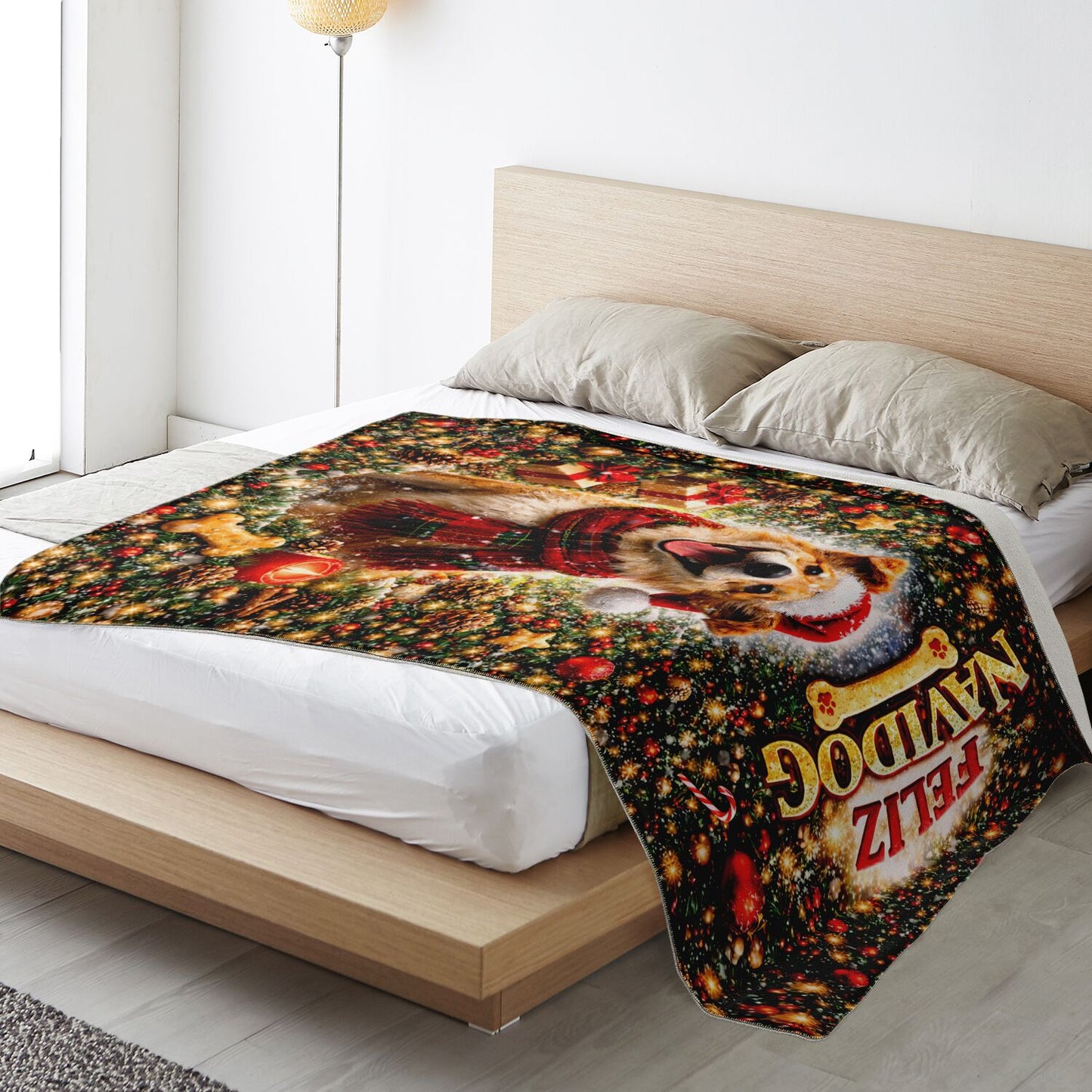 Feliz Navidog V2 - Premium Decoration Blanket