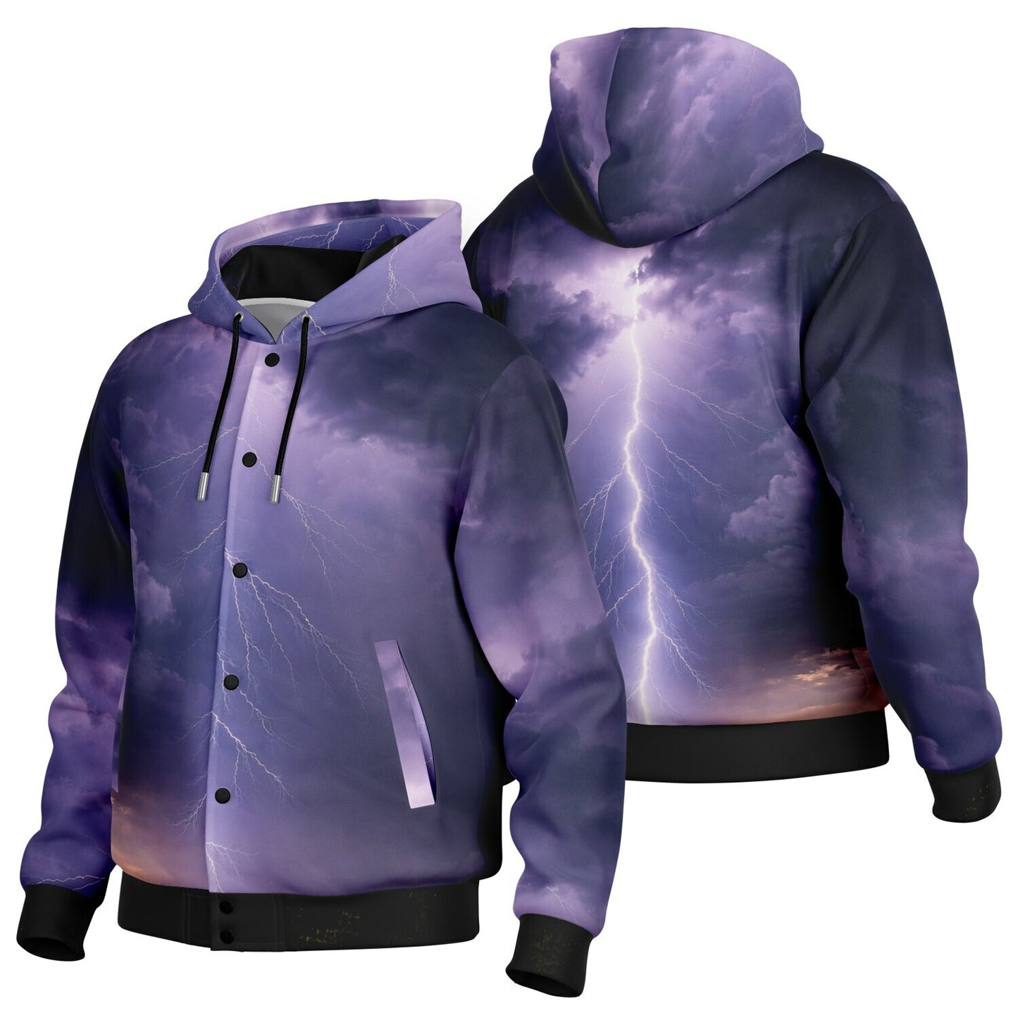 Electric Sky - Button Hoodie