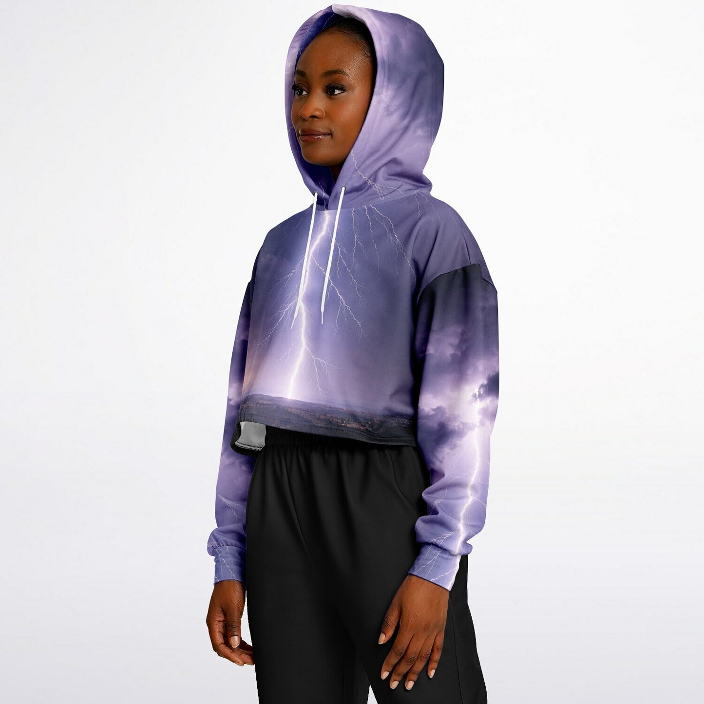 Electric Sky - Crop Hoodie