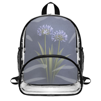 Agapanthus (Lily of the Nile) - Clear Backpack