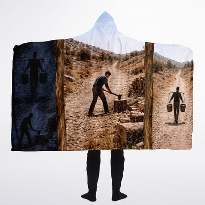 Chop wood carry water - Hooded Blanket