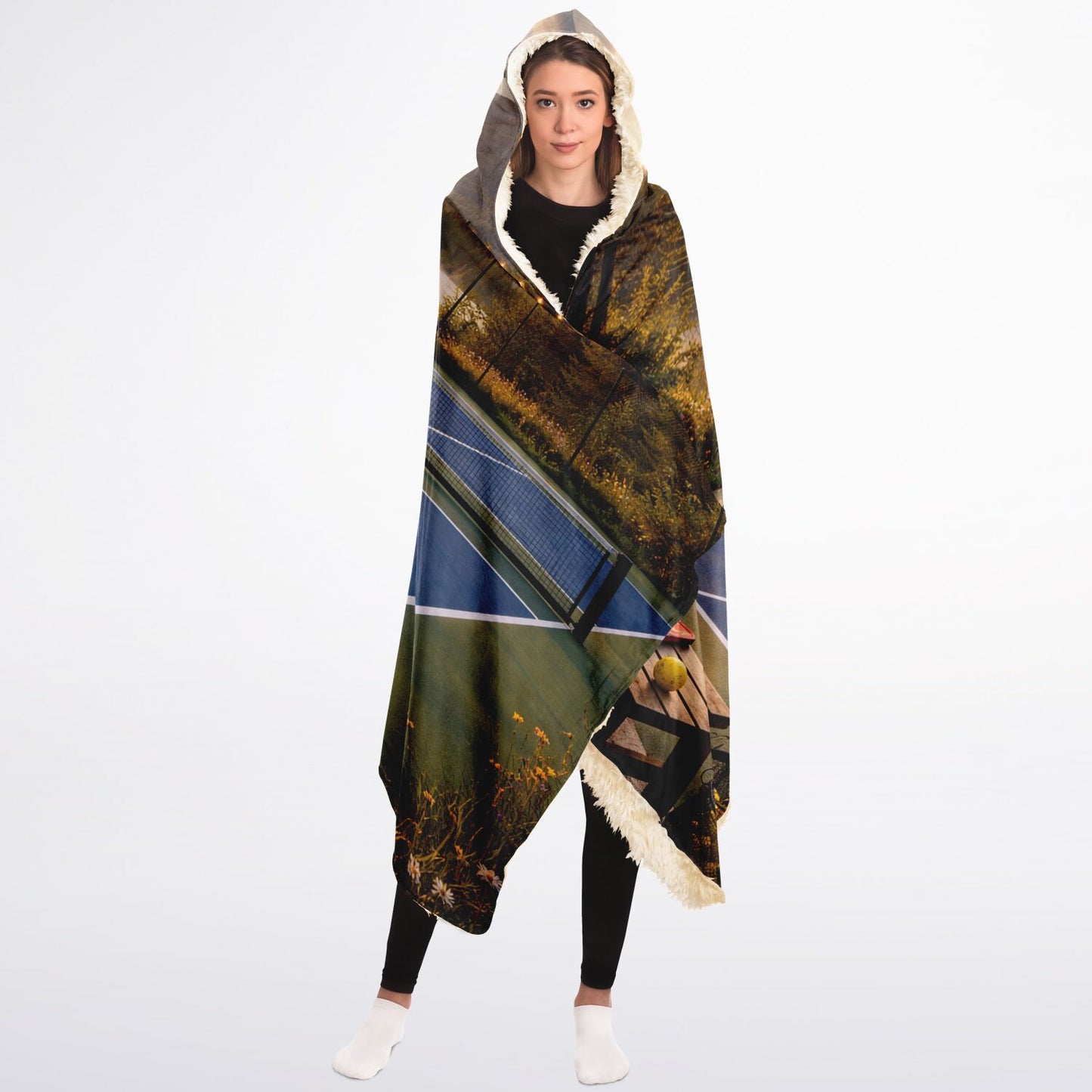 Still in play V2 (pickleball) - Hooded Blanket