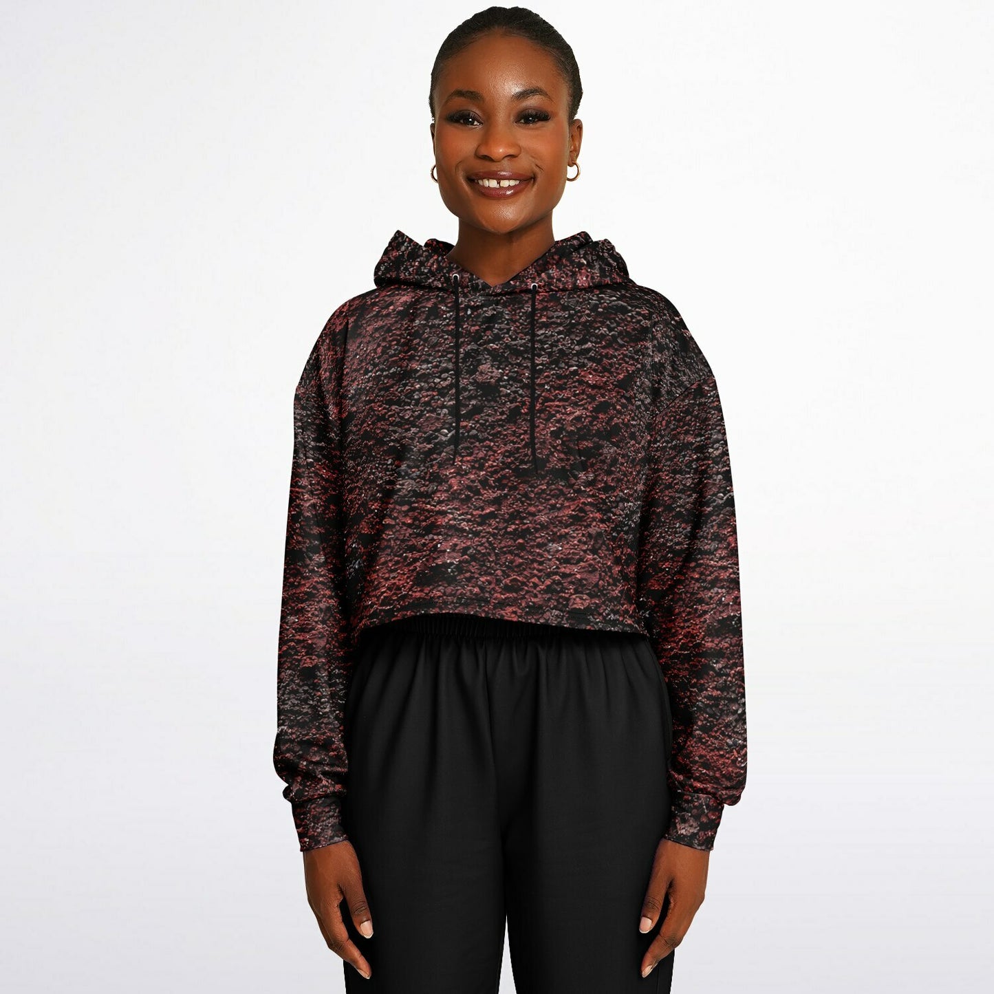 Volcanic Cinder - Crop Hoodie