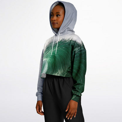 Wave Filter - Crop Hoodie