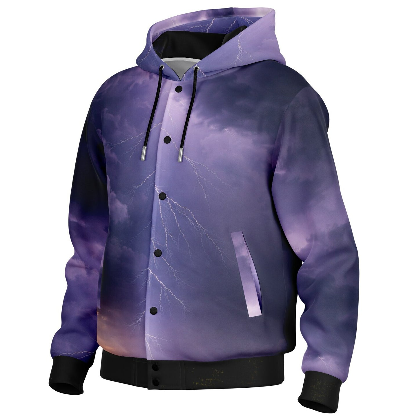 Electric Sky - Button Hoodie