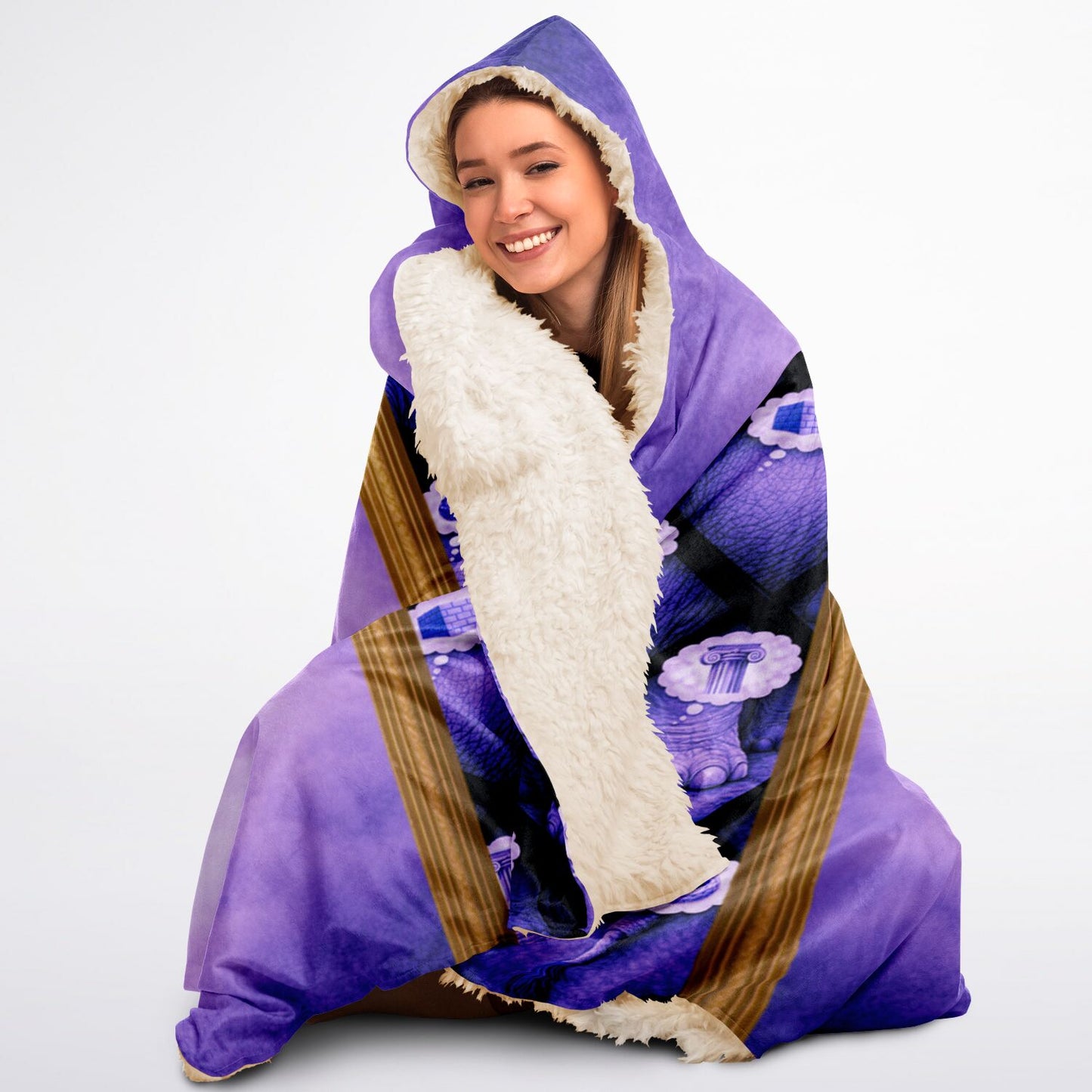 Elephant and the blind men - Hooded Blanket