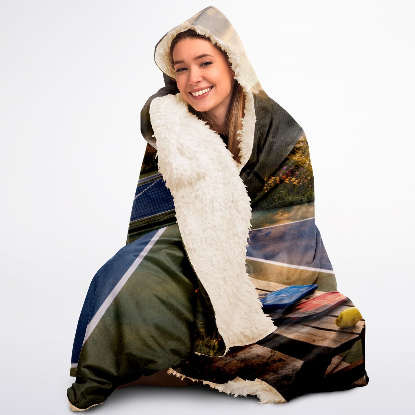 Still in play V2 (pickleball) - Hooded Blanket