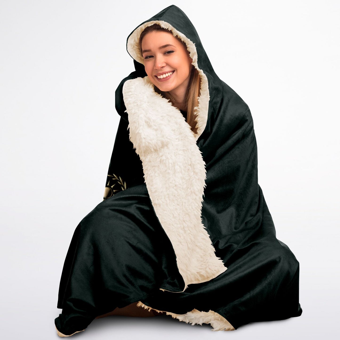 Ancient Wisdom - Hooded Blanket (green)