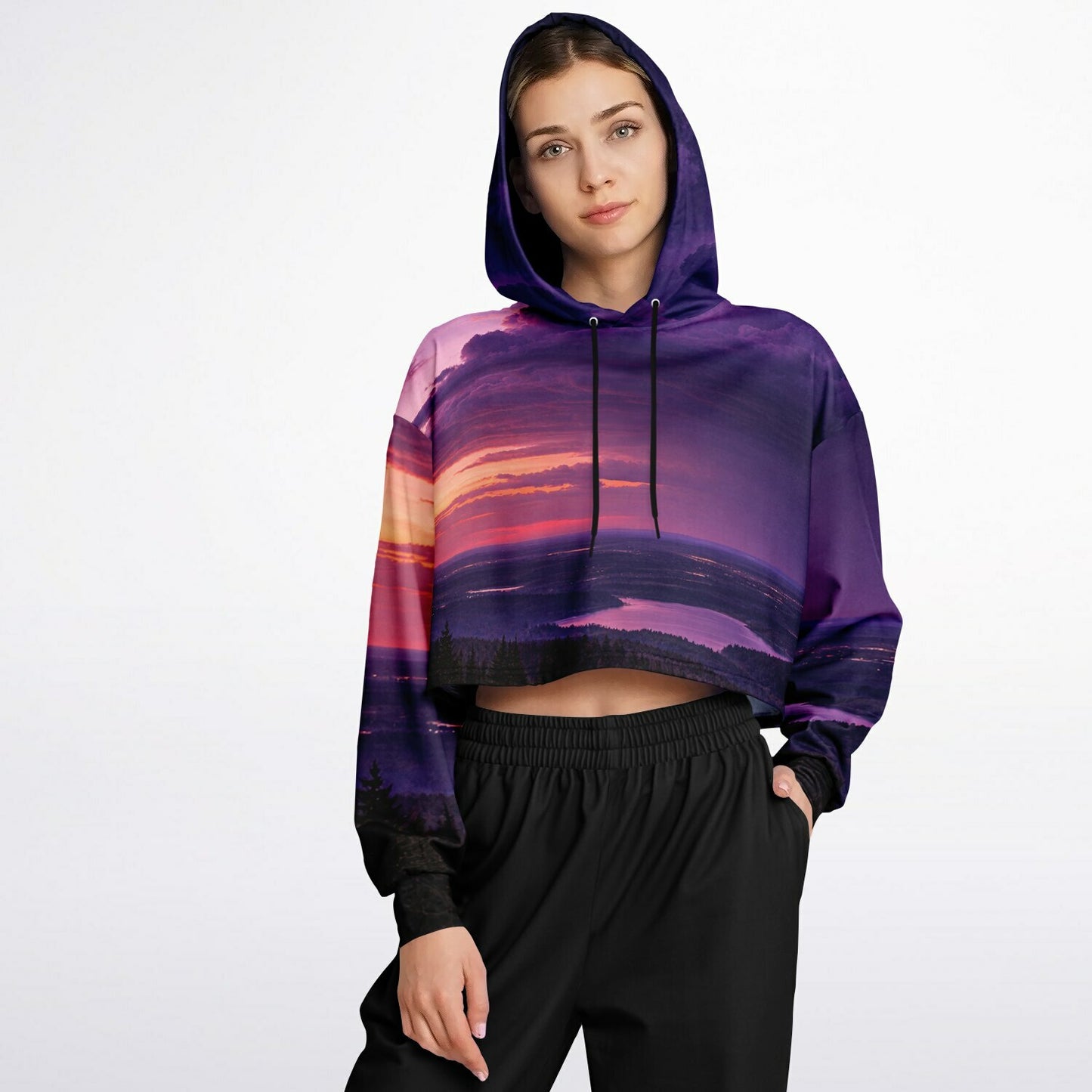 Opposite Sunset - Crop Hoodie