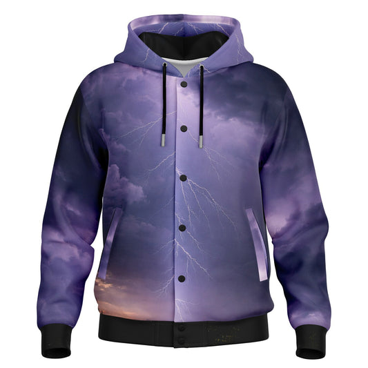 Electric Sky - Button Hoodie