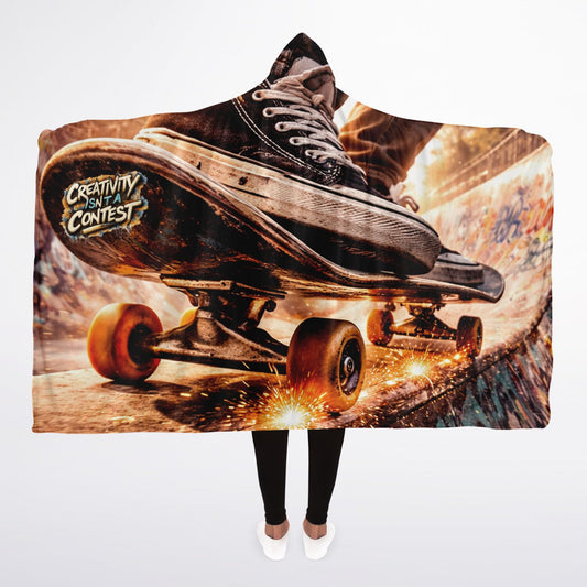 Creativity isn't a contest - Hooded Blanket