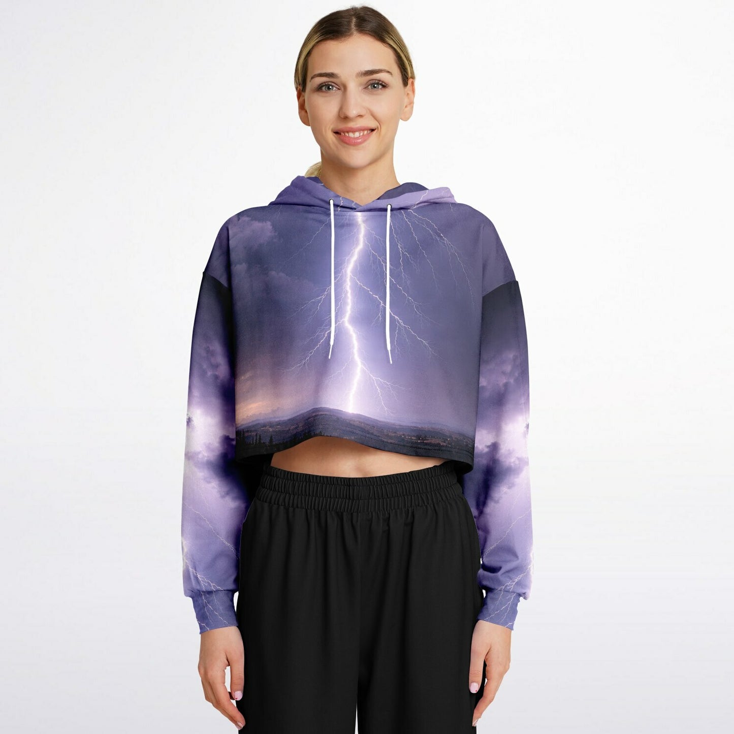 Electric Sky - Crop Hoodie