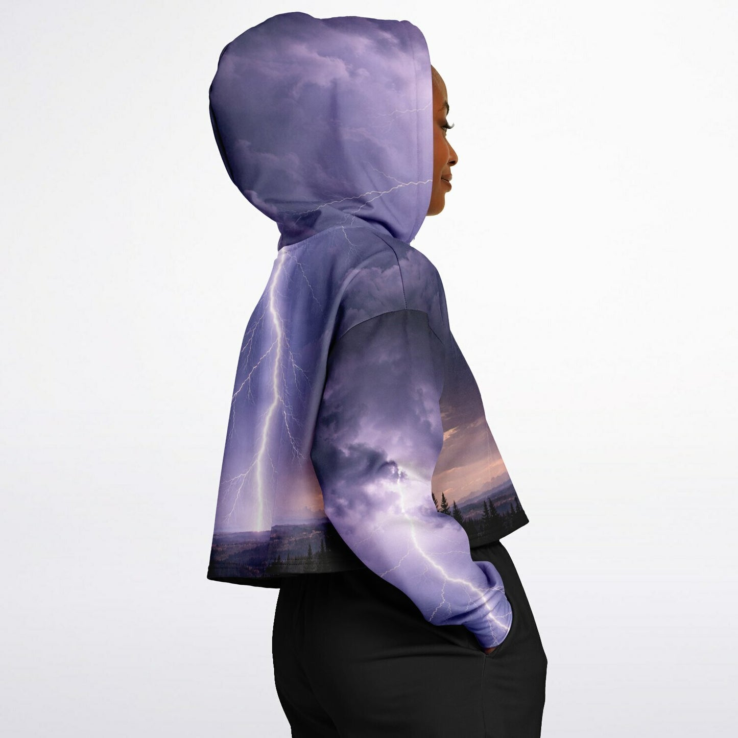 Electric Sky - Crop Hoodie
