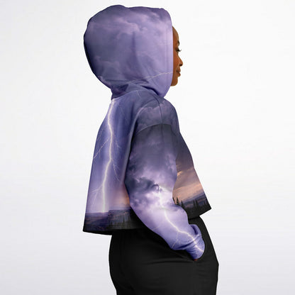Electric Sky - Crop Hoodie