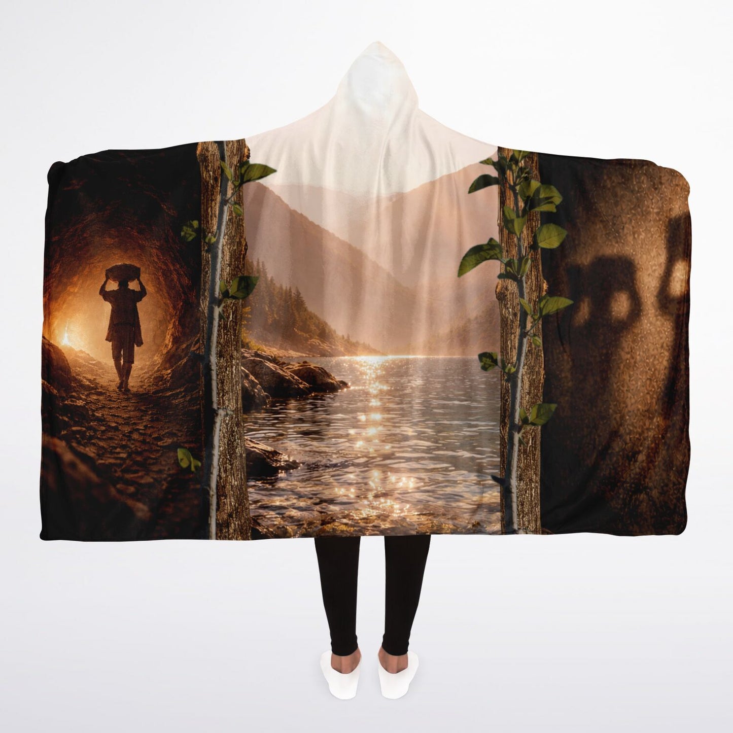 Plato's Cave - Hooded Blanket