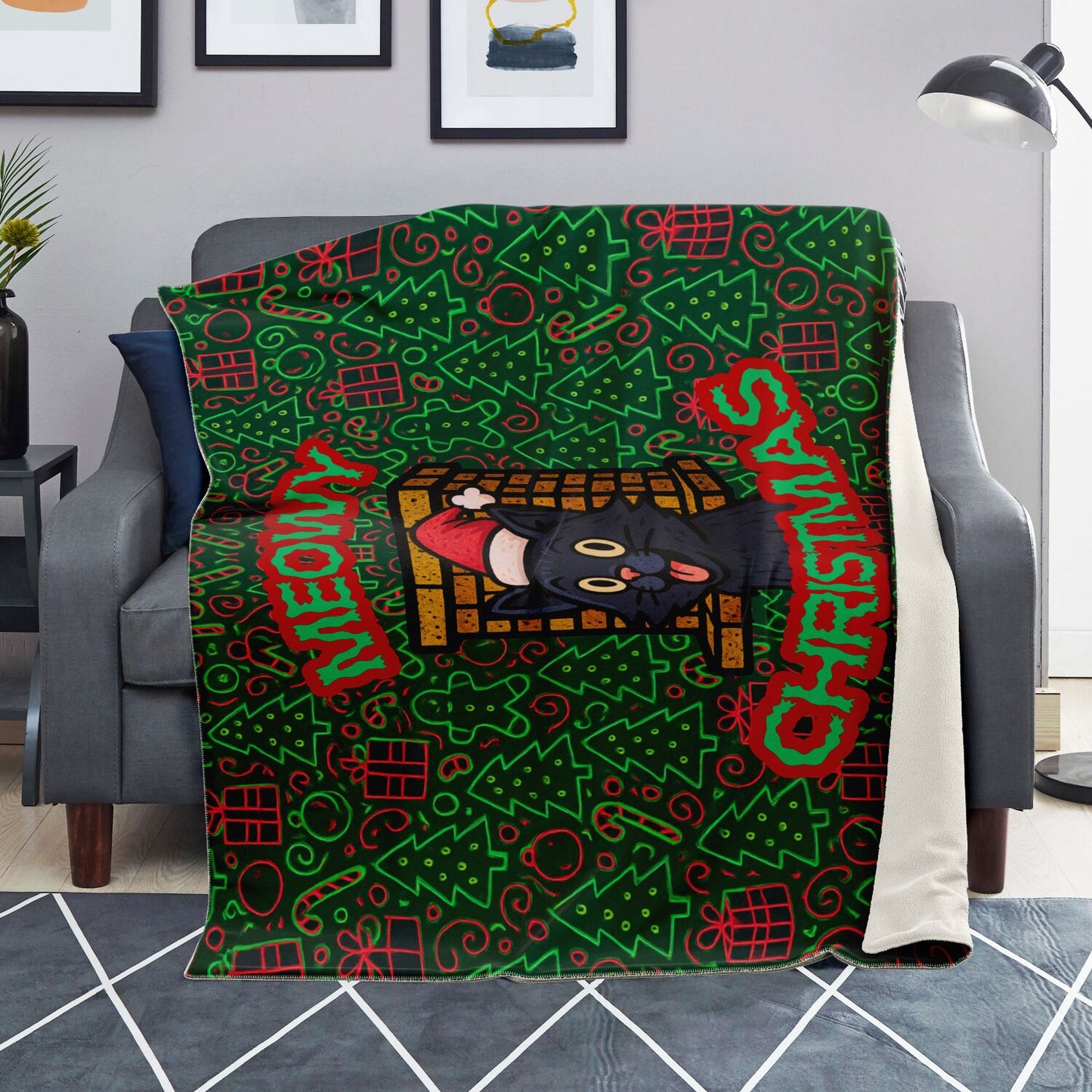 Meowy Christmas - Premium Decoration Blanket