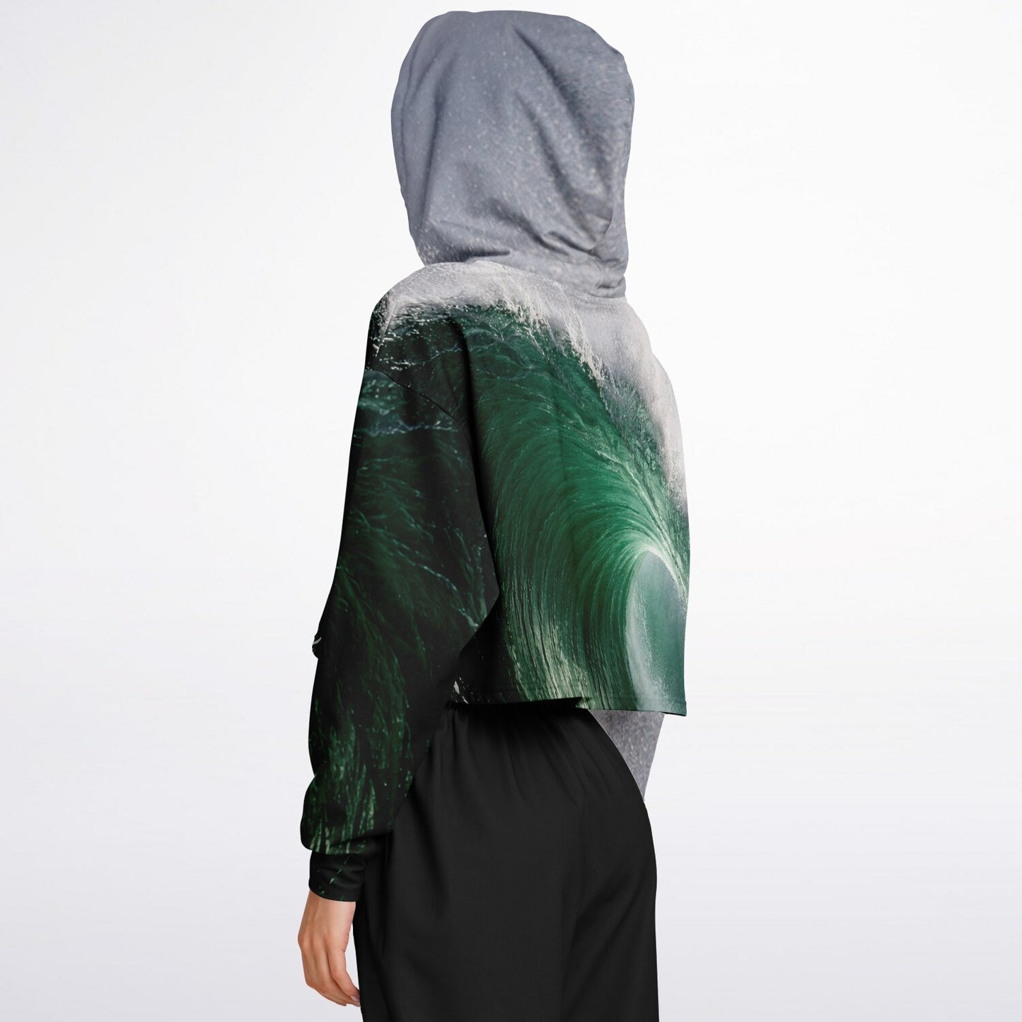 Wave Filter - Crop Hoodie