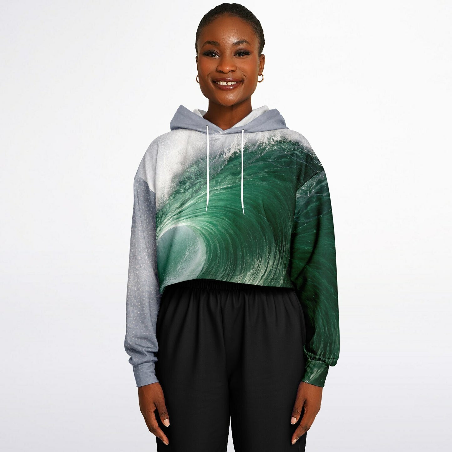 Wave Filter - Crop Hoodie