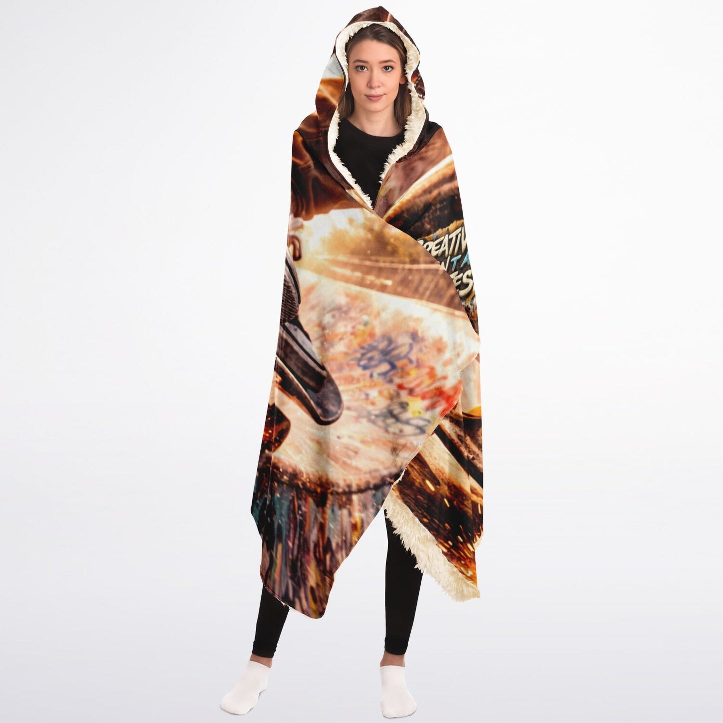 Creativity isn't a contest - Hooded Blanket